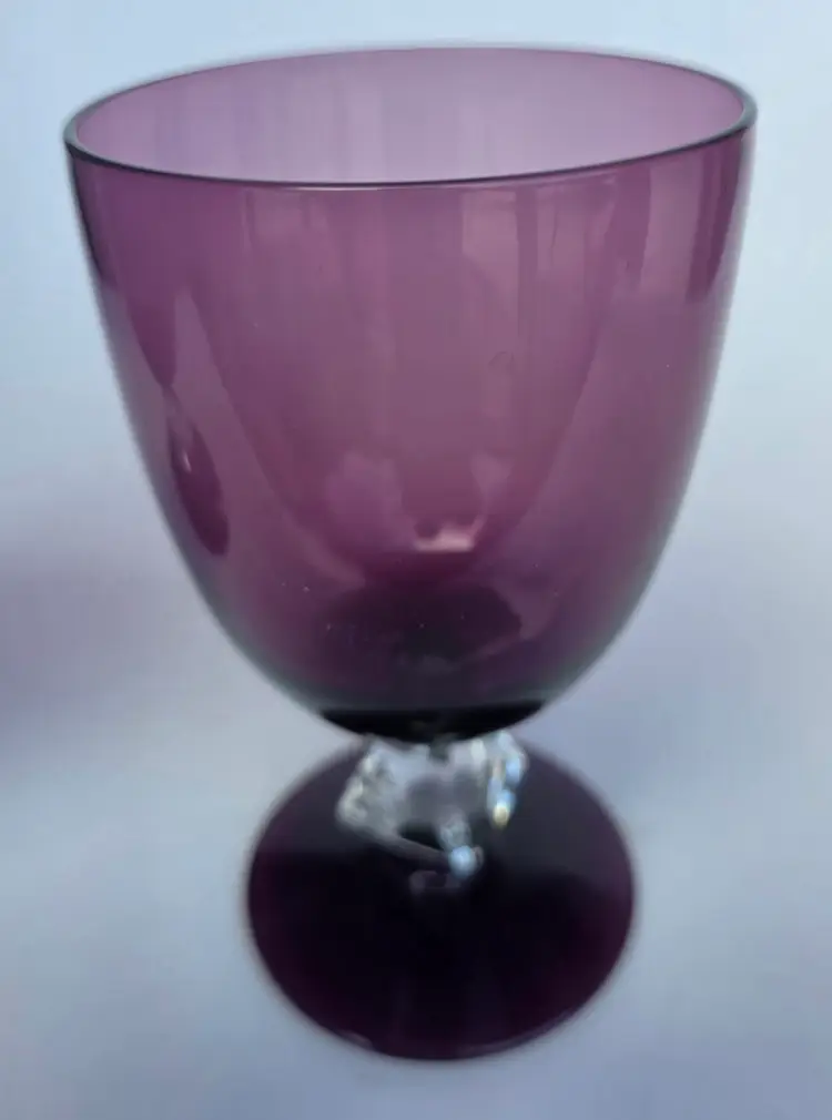 Vintage Amethyst Crystal Wine Goblets Set Bryce