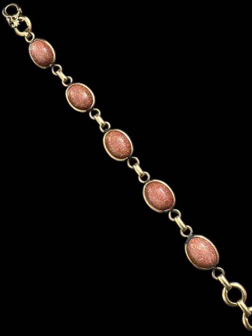 61. AMCO 12K GF Goldstone Bracelet