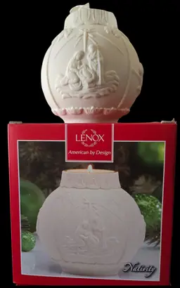 Lenox Nativity tealight candle holder #2.