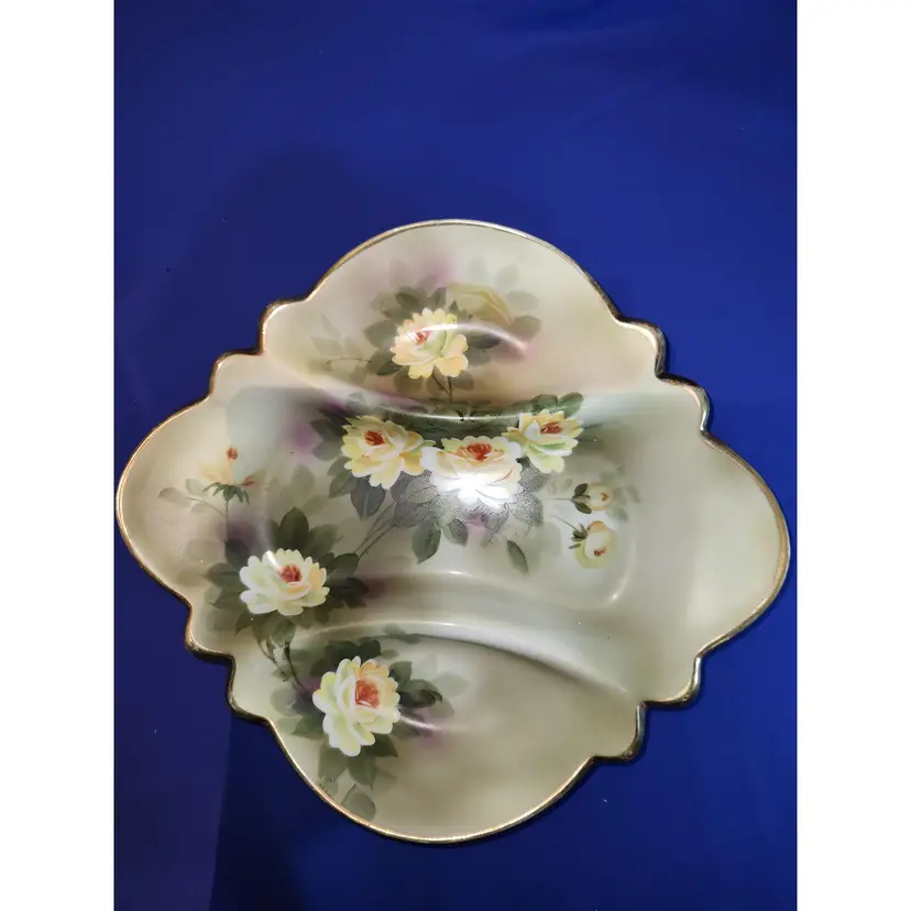 Nippon 3 Section Divided Dish - Yellow Flowers