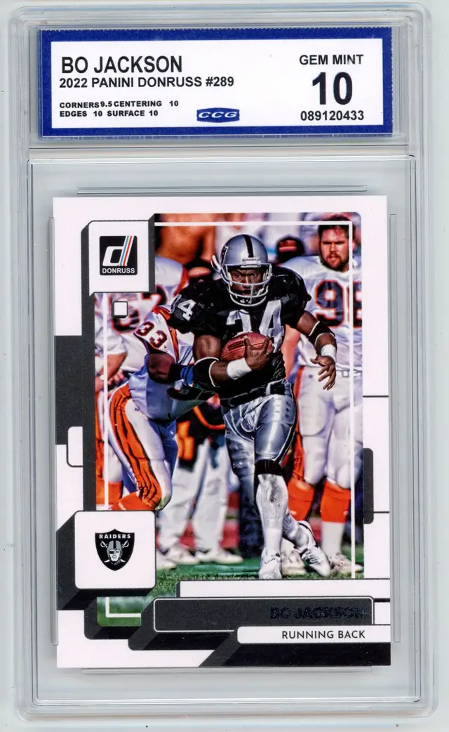 2022 Panini Donruss BO JACKSON #289 RAIDERS CCG 10 GEM MINT
