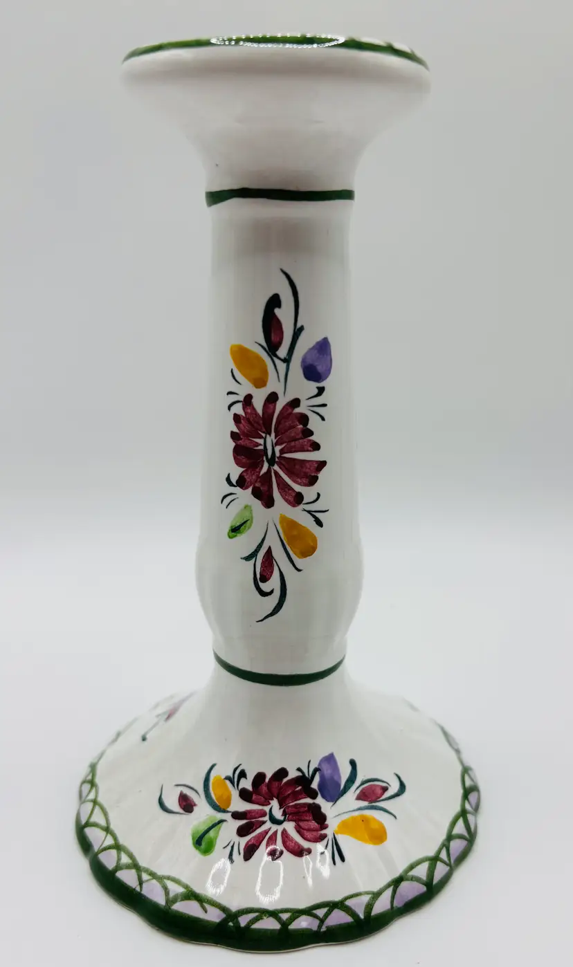 Hand Painted Tapered Candle Holder