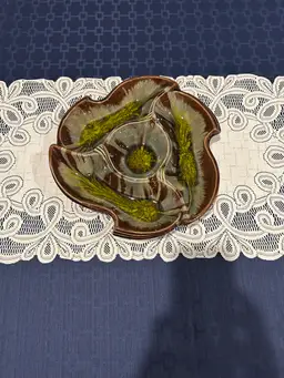 Vintage California Original Glazed Serving Dish 11 X 11 Inches