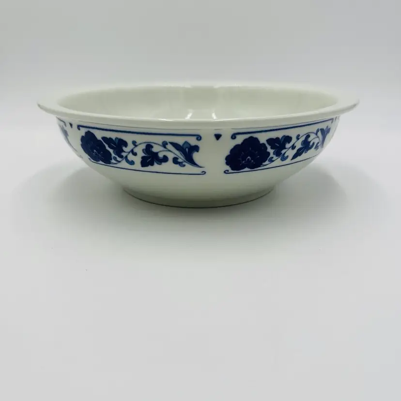 Han Dan Blue and White Chinese Bowl Dragon Marking 3in x 10in Vintage 