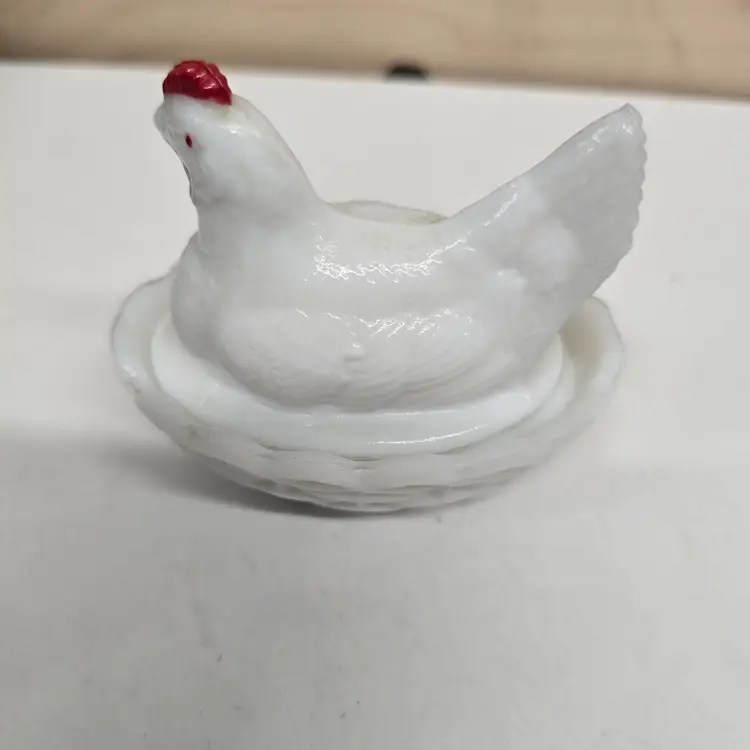 Mini Hen on Nest Red Head