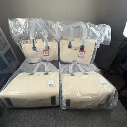 Lot of 4 Vince Camuto Canvas Totes With Leather Trim VC HSALYTO New Sealed