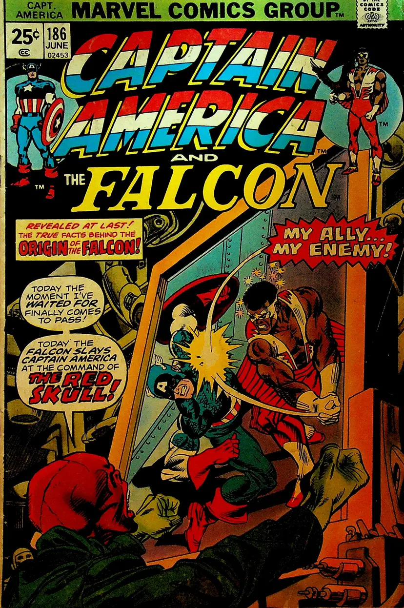 Captain America 186 Origin of the Falcon Red Skull