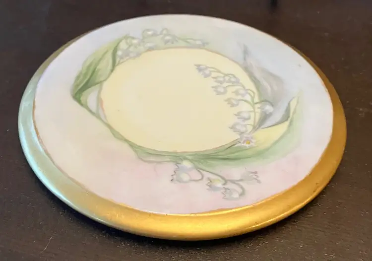 VTG Porcelain Teapot Floral Trivet Bavaria 6 1/2" D