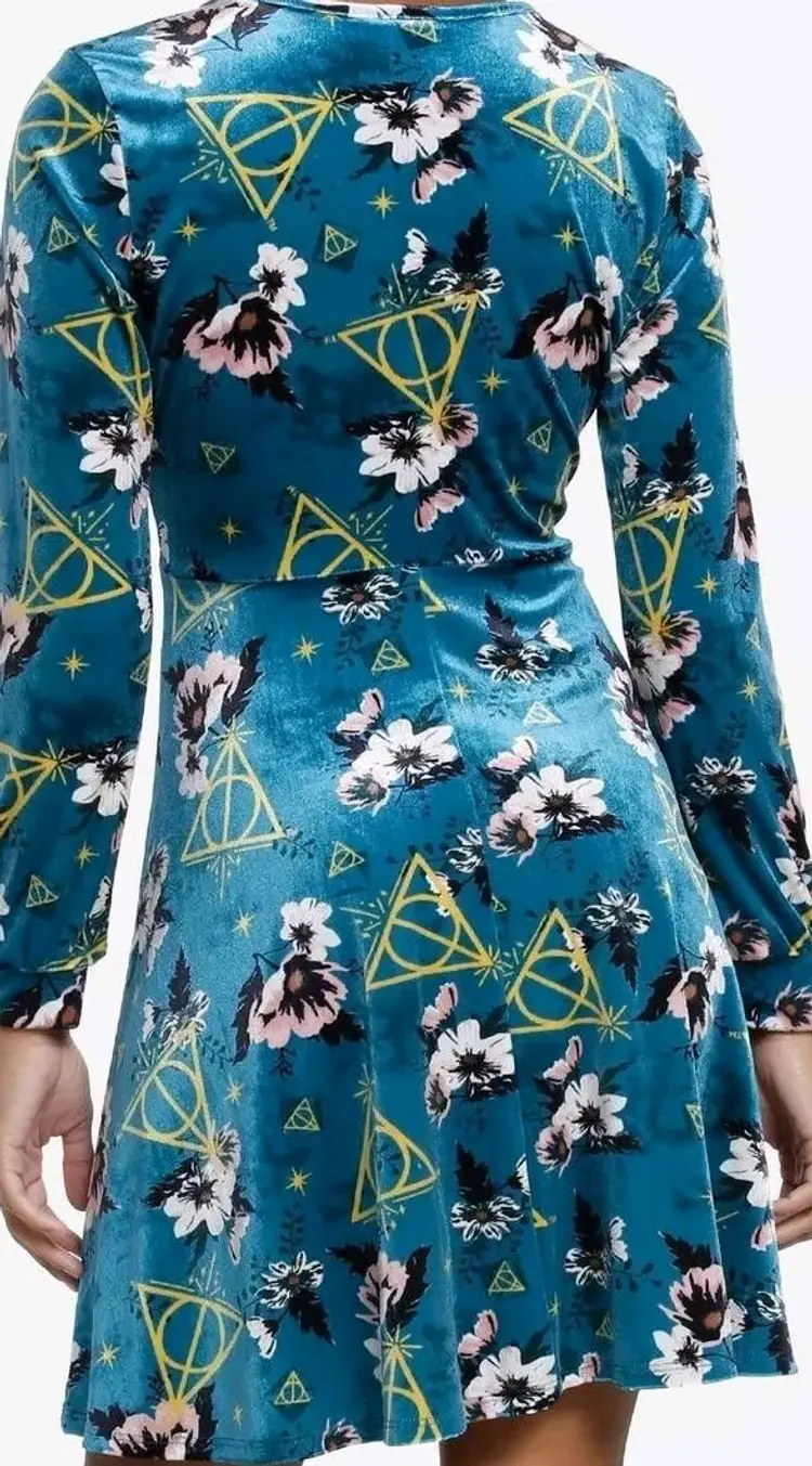Harry Potter Dress Deathly Hallows Floral Large - New In Plastic - hot topic