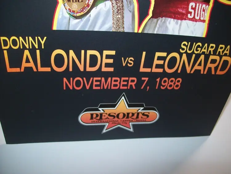 Sugar Ray Leonard VS Donny LaLonde 1988 Atlantic City ORIGINAL Boxing Program