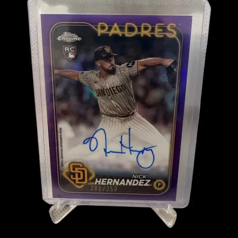 Nick Hernandez Chrome Purple Auto /250 San Diego Padres