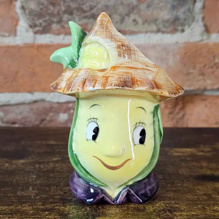 Vintage Anthropomorphic Corn Farmer Planter Open Sugar Bowl Made in Japan Kitsch Veggie Face
