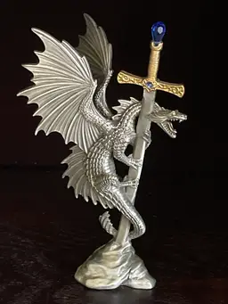 Dragon With Sword. 2004. Signed Rawcliffe. 