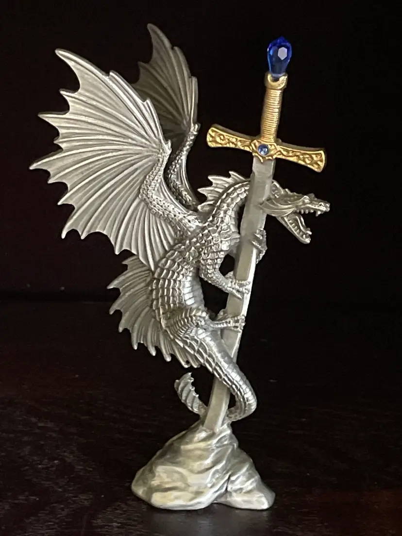 Dragon With Sword. 2004. Signed Rawcliffe.