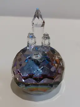 Prismatic Rainbow Crystal Castle On A Rock Paperweight