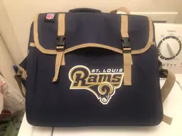 VINTAGE ST. LOUIS RAMS NFL FOOTBALL BACK & BUTT SEAT CUSHION WITH DRINK HOLDER