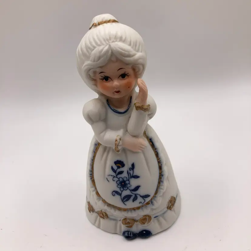 Vintage Porcelain Doll Bell! 4 1/4” Tall! Made By Jasco!