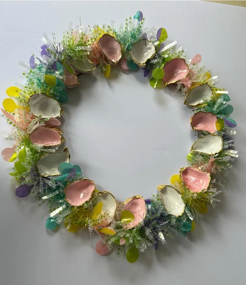 Oyster Shell Easter Wreath