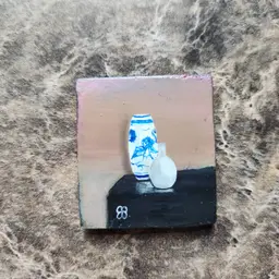 Miniature Oil Painting On Masonite Board Signed By The Artist Free Shipping