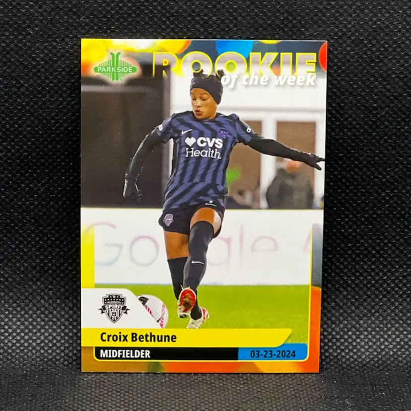Croix Bethune Parkside NWSL 2024 Chibi Subscriber /260 Rookie Of The Week Soccer Card