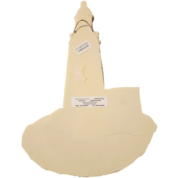 M H Cook Company Lighthouse Sculpture Wall Hanging Cultured Ivory