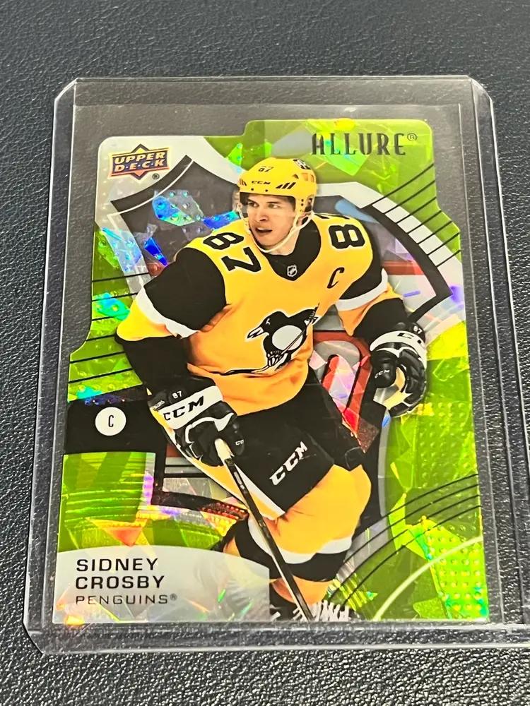 2021-22 Upper deck Allure Sidney Crosby Green Rainbow /99 Die Cut