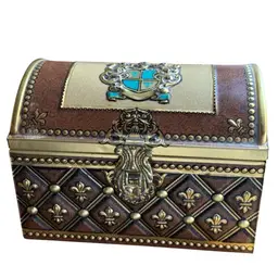 Vintage Trinket Cigar Treasure Box Hinged Tin Metal West Germany Crest Heraldry