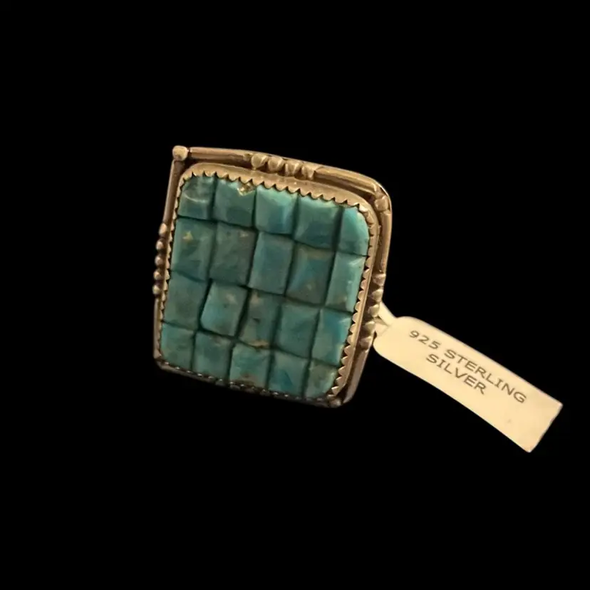 Mojave Turquoise Set In Sterling Silver Ring