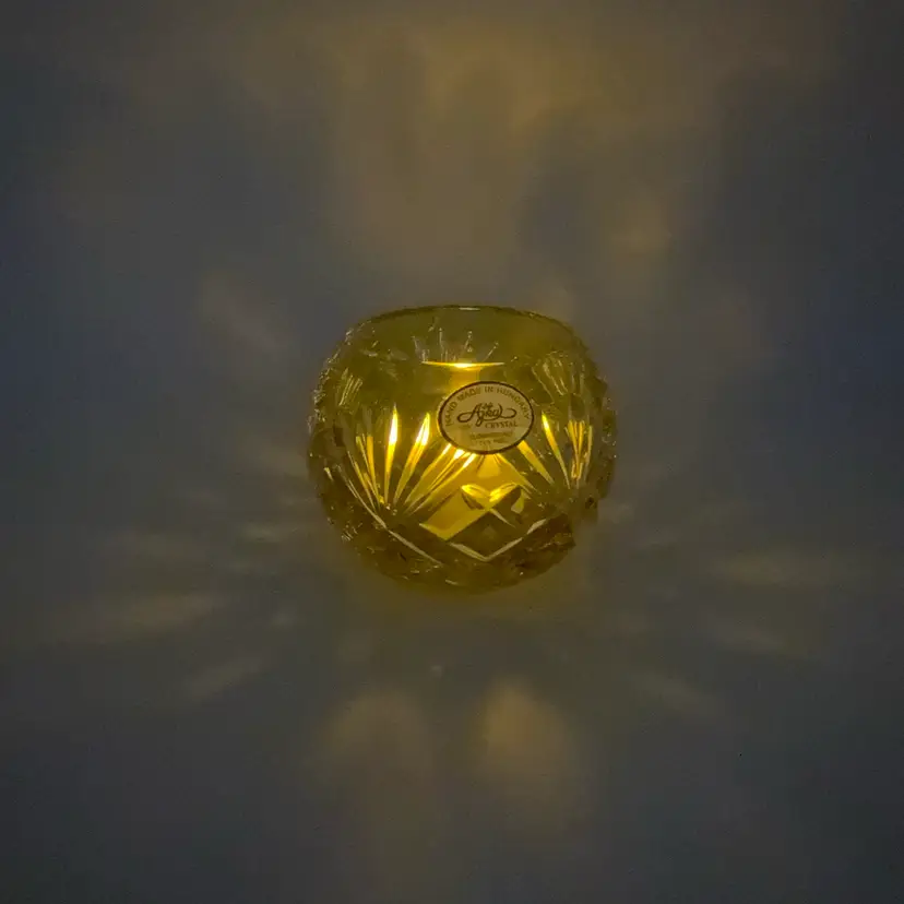 Hungary Ajka Crystal Tealight Holder