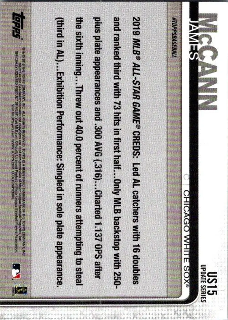 Topps Update Series James McCann US15