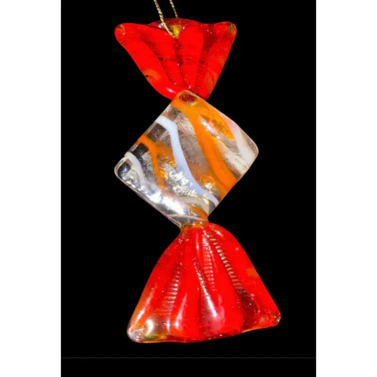 #04- Just In XL 1980/90s Art Glass Hand Blown Candy 3.25" X 1.25"