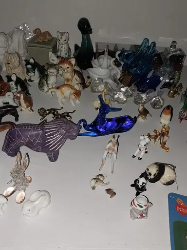 Pop Up Animal Figurines!! Glass, porcelain, brass, etc