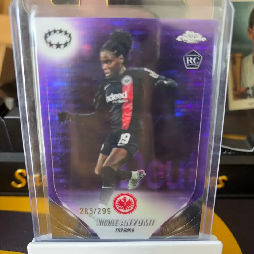 Nicole Anyomi, #44, Eintracht Frankfurt (Women), 2023-24 Topps Chrome UEFA Women’s Champions League - Purple Pulsar, 285/299, Soccer Card