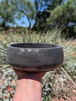7” Charcoal+ Concrete Bowl Planter