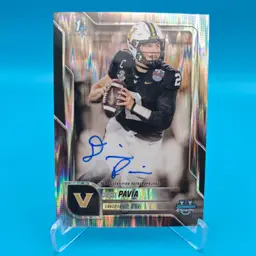 Diego Pavia 2025 Bowman U Chrome Stealth Refractor 1st On Card Auto Vanderbilt Commodores