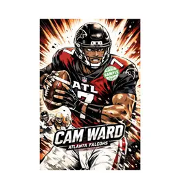 Cam Ward Atlanta Falcons NFL Football 4x6 Art Print Anime Manga Style NEW