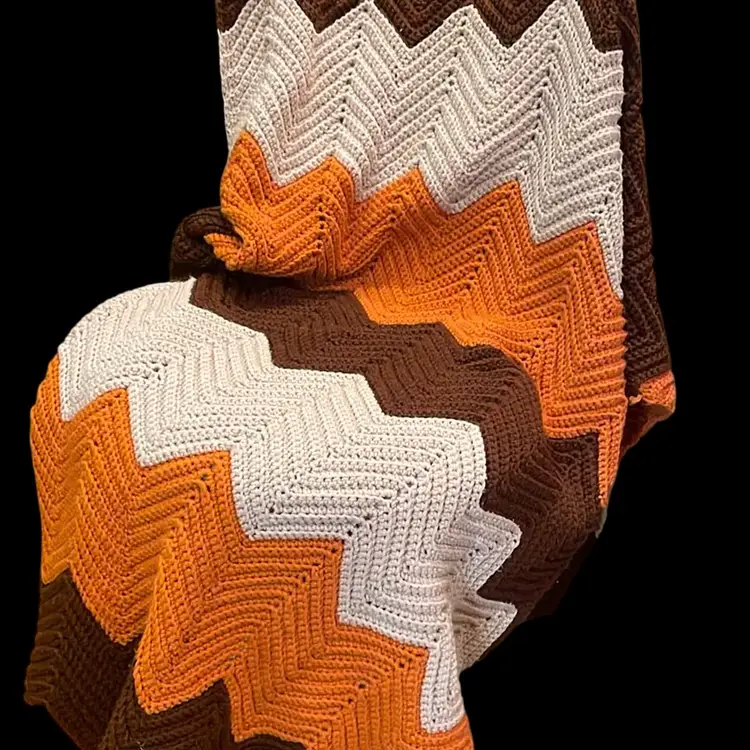 Chevron Zigzag Vintage Handmade Throw