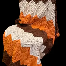 Chevron Zigzag Vintage Handmade Throw