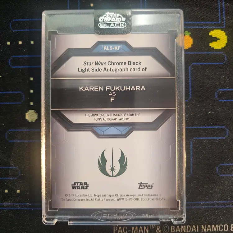 2024 Topps Star Wars Chrome Black Karen Fukuhara as "F" AUTOGRAPH Card AUTO #ALS-KF