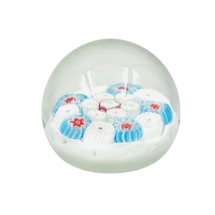 1.25” MINIATURE 
MILLEFIORI PAPERWEIGHT