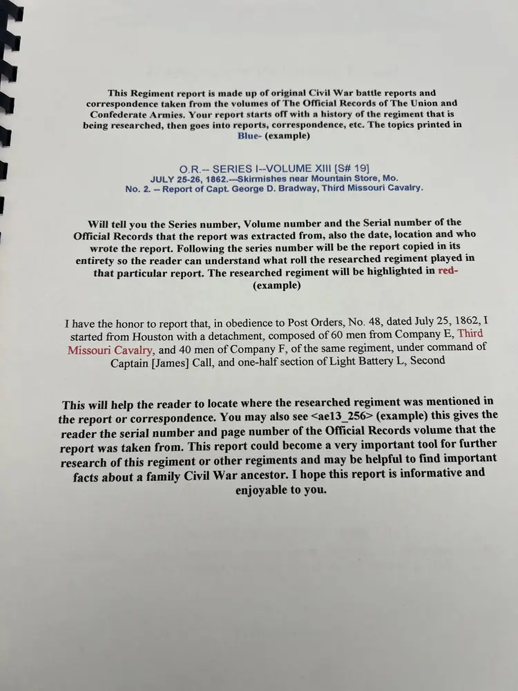 7th South Carolina Infantry Regiment Report 197-Page Spiral Bound Genealogy