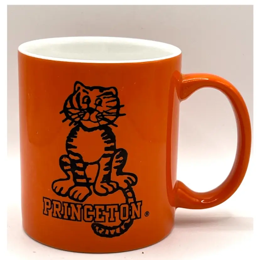 Princeton University Tigers Mascot Athletic Teams Orange Coffee Tea Mug Double Sided Print Black Tiger 3.8 in Height