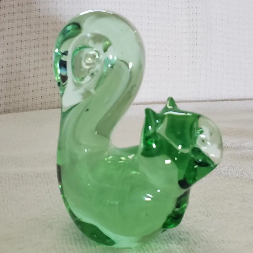 Vintage Green Squirrel Paperweight