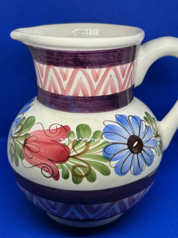 Tiroler Majolika Hand Painted Pitcher Made in Schwaz Austria