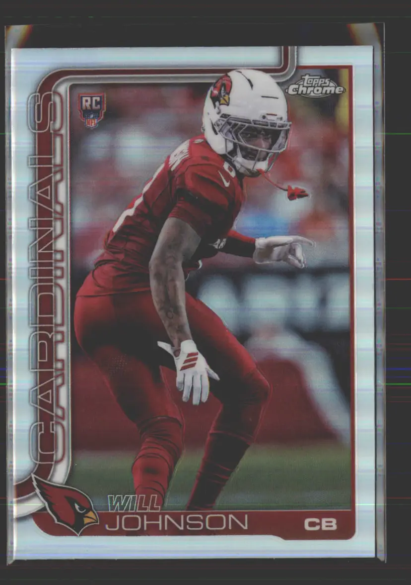 Will Johnson 2025 Topps Chrome Refractor #349 - (142) - Arizona Cardinals