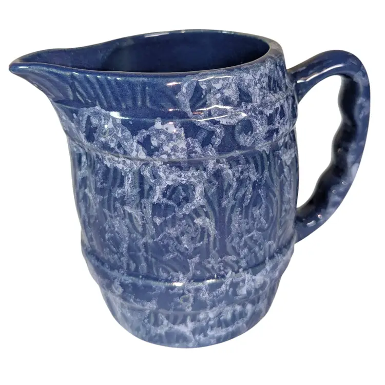 Ranch House USA Blue Barrel Pitcher Creamer