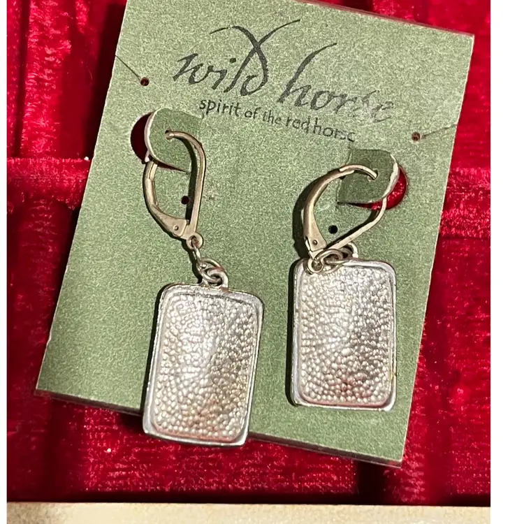 Wild Horse Silver-tone Dangle Earrings