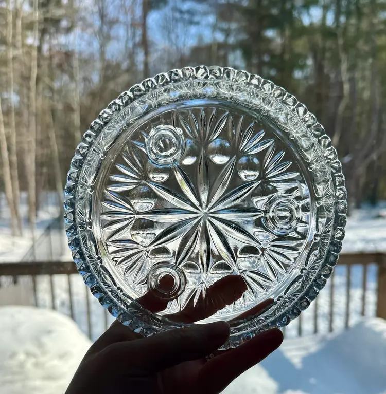 Vintage Crystal Tiny Taper Candle Holder