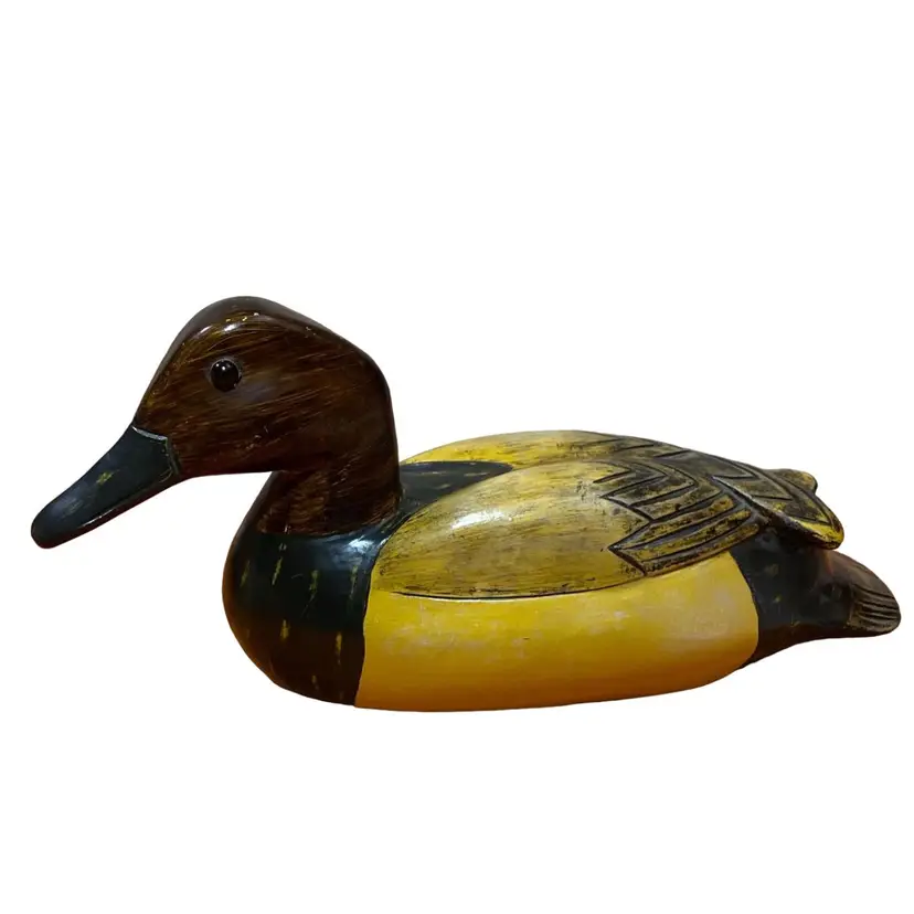 11” Folk Art Wooden Duck