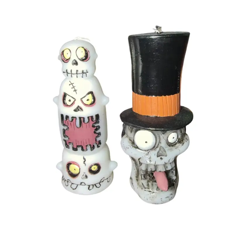 Vintage Pair of Dept 56 Halloween Candles